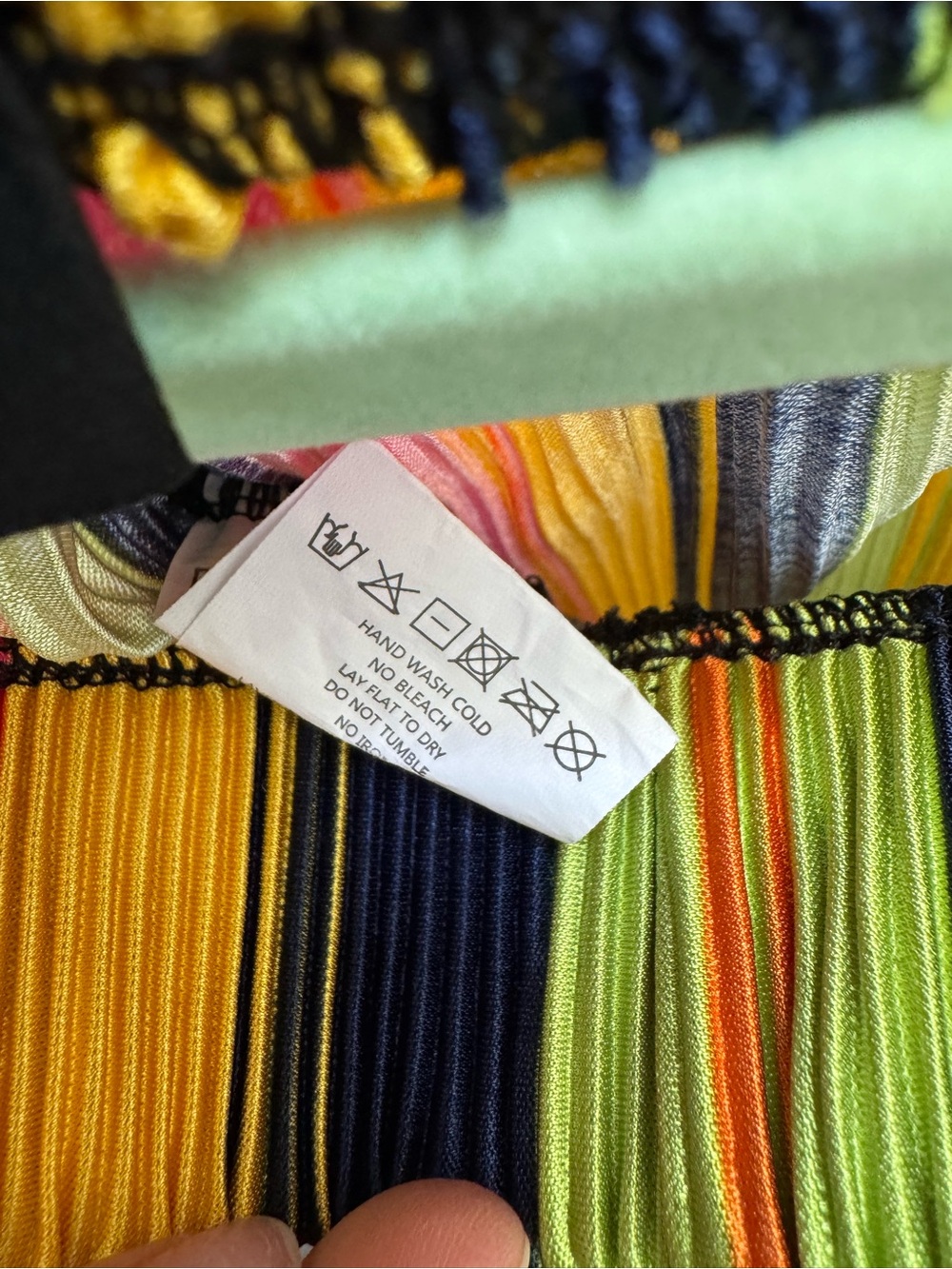 Anthropologie RD&koko Wide-Leg Striped Pant Neon Multi Maximalist Boho Eclectic - Picture 3 of 5